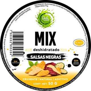 Etiqueta de Mix de verduras Salsas negras