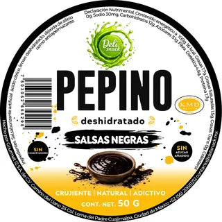 Etiqueta de Pepino Salsas negras